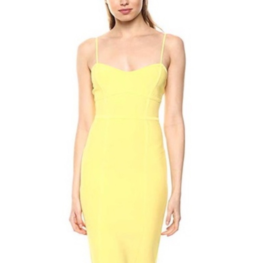 BCBGMaxAzria Sunny Yellow Midi Dress